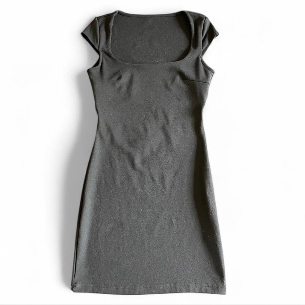 Mini Black Scoop Neck Dress